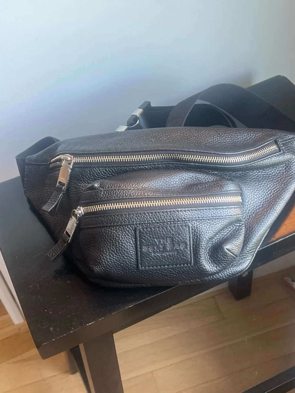 Marc Jacobs Black Leather Crossbody Belt Bag